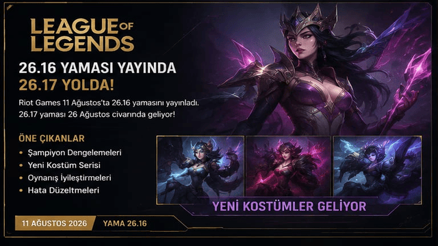 League of Legends 26.16 Yaması Yayında